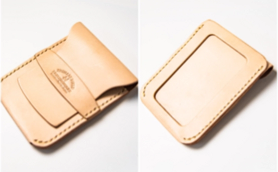 FLAT カードウォレット - ナチュラル