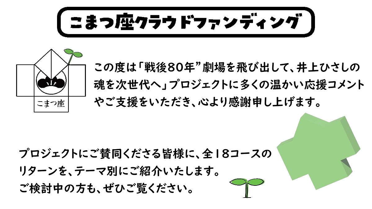 ご支援ありがとうございます！リターンを改めてご紹介します