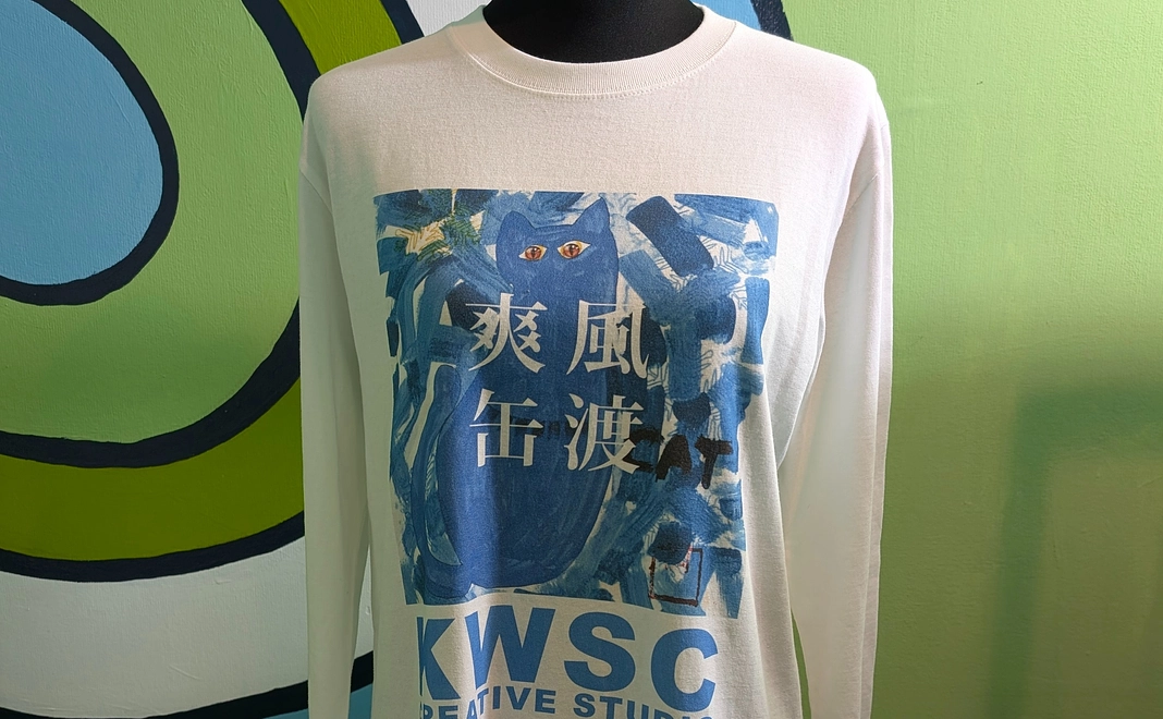 障がい者アートのTシャツ 白色 早期申し込み価格(12月中)