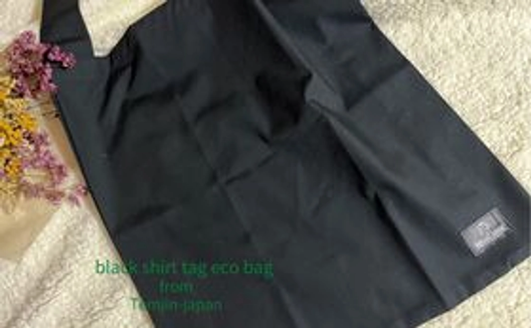 black shirt tag eco bag (ブラックシャツ タグ エコバッグ)