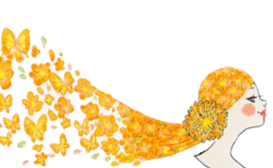 花咲マリサさんイラストのポストカード・シルク製品セット