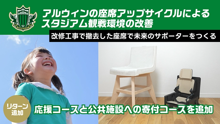 アルウィンの座席アップサイクルによるスタジアム観戦環境の改善