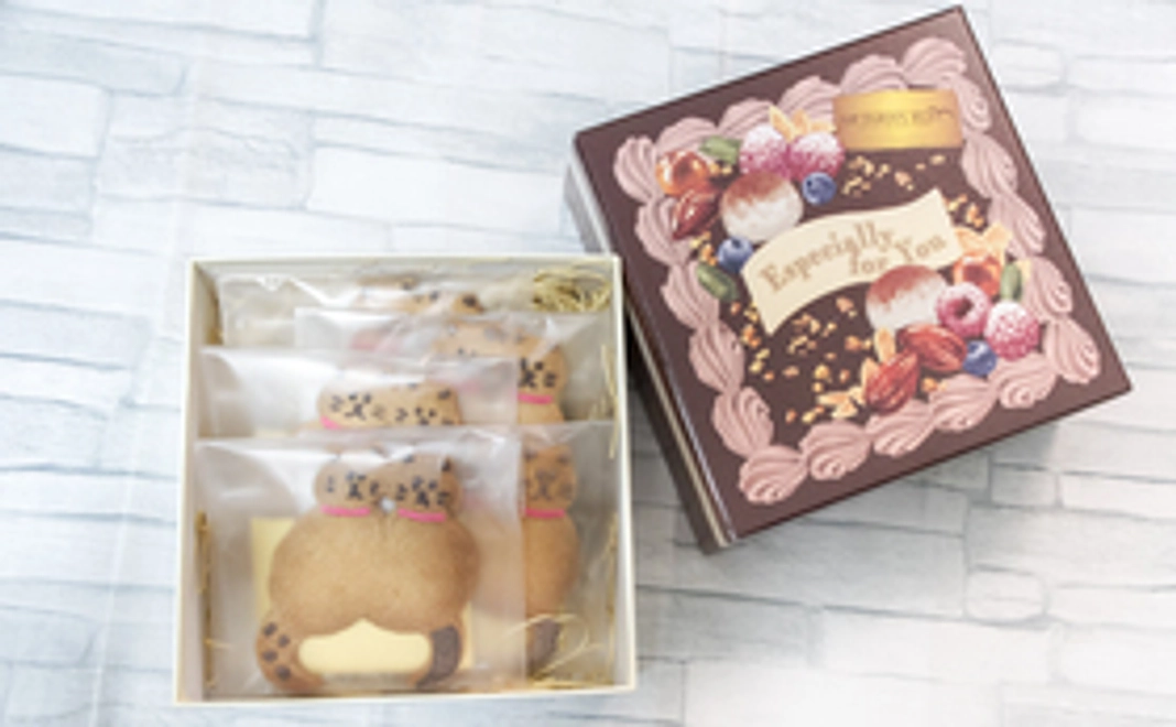 ル・ジャルダン・ブルー 猫型クッキー5枚セットプラン 『猫型クッキー5枚セット』