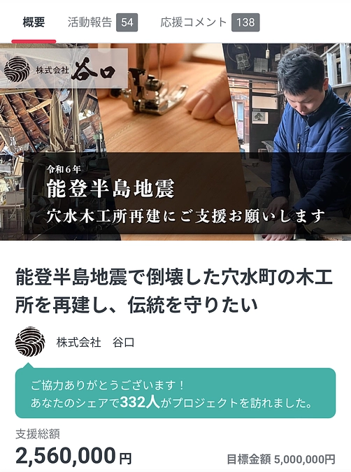 クラウドファンディングも残す所1日となりました