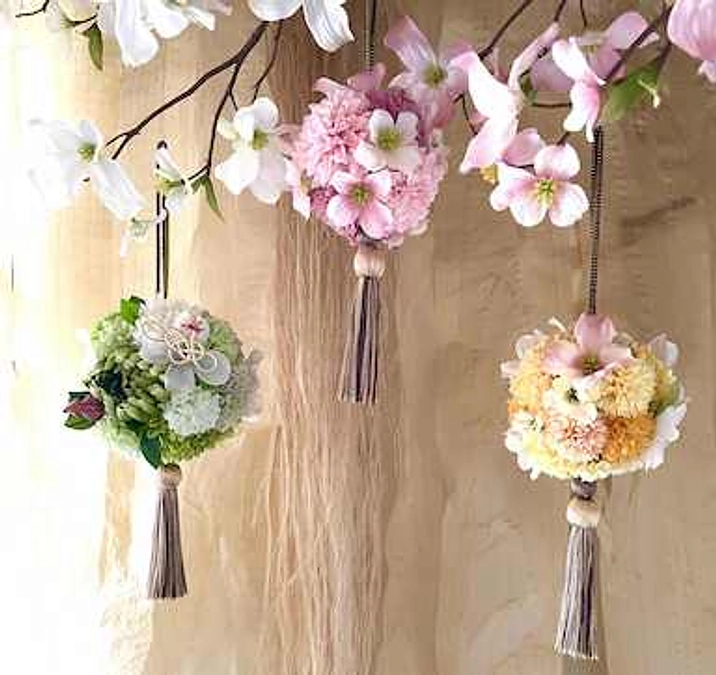 長田神社様の赤えいさん付き♪【 花手鞠 】がリターンに追加です。