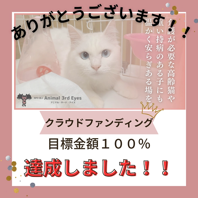 【第一目標金額達成！！】たくさんのお力添えに心より感謝申し上げます。