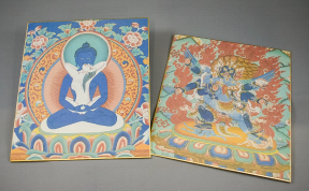 チベット仏教の仏画（色紙・複製）