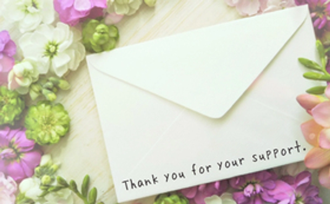 《応援の気持ち 3000円コース》心を込めて御礼のメールをお送りします