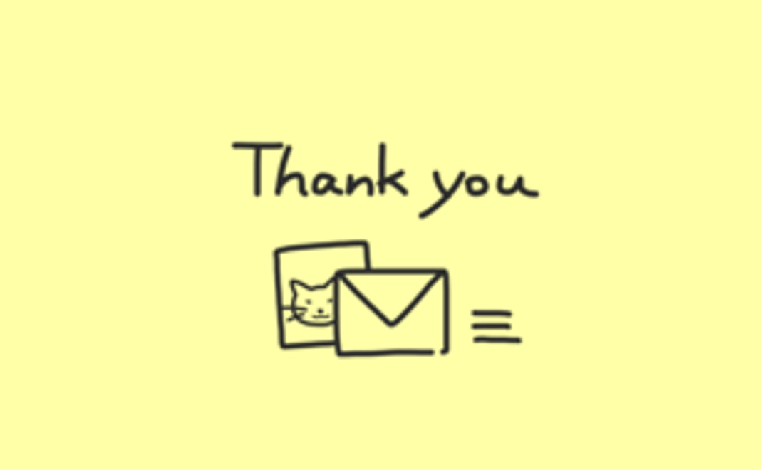 感謝のメールと待ち受け画像１点