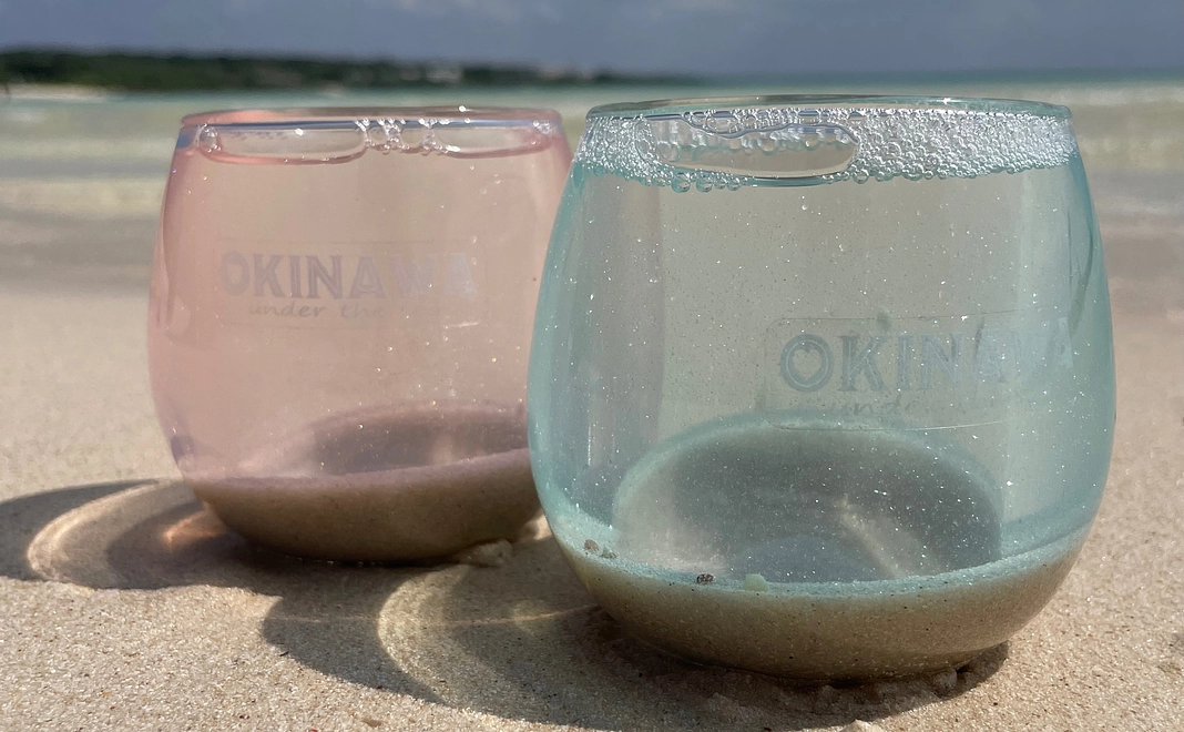 16%OFF 海グラス2個セット！ブルー、ピンク！応援ありがとうございます！