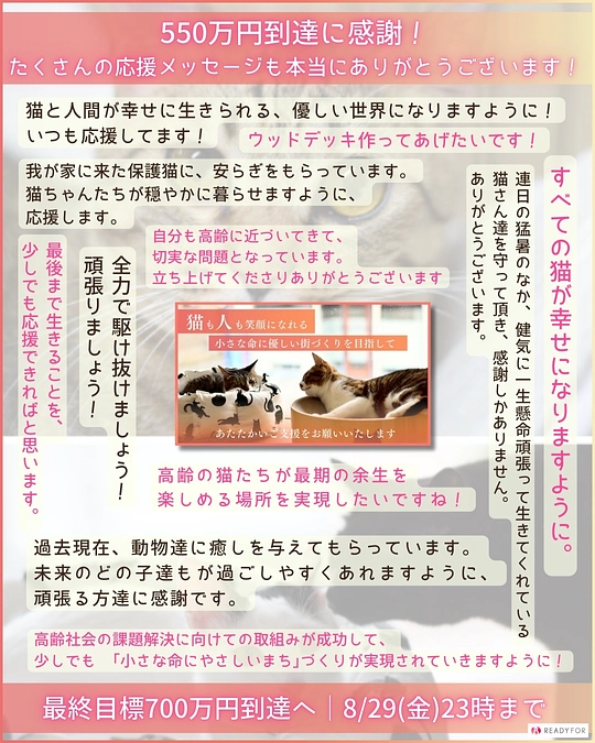 【残り3日】ご支援を「あと少し」、どうか私たちに力を貸してください！