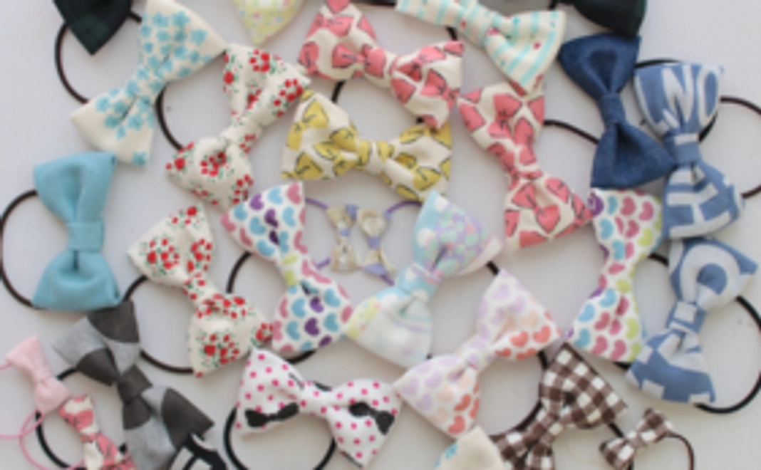 リボンのヘアゴム