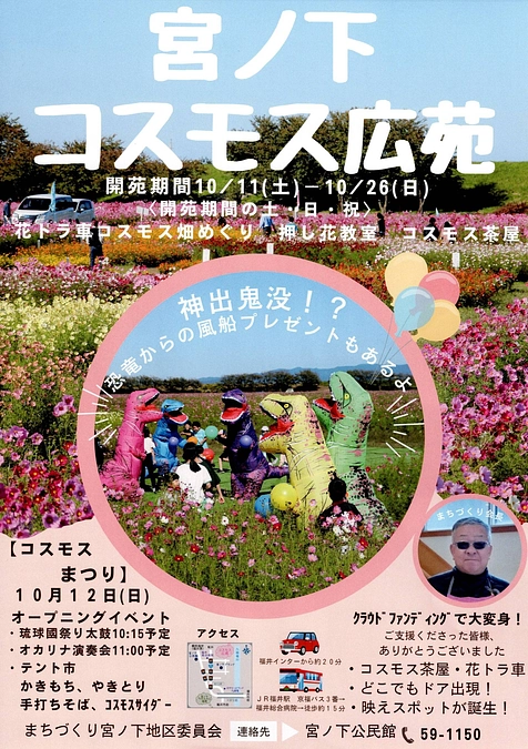 Ｒ７年宮ノ下コスモスまつり開催のお知らせ