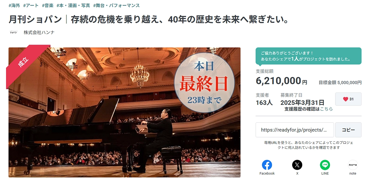 【目標達成のご報告】クラウドファンディングご支援の御礼