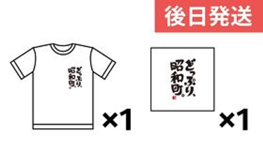 【発送・後日受取】どっぷり大応援・Tシャツとステッカーセット
