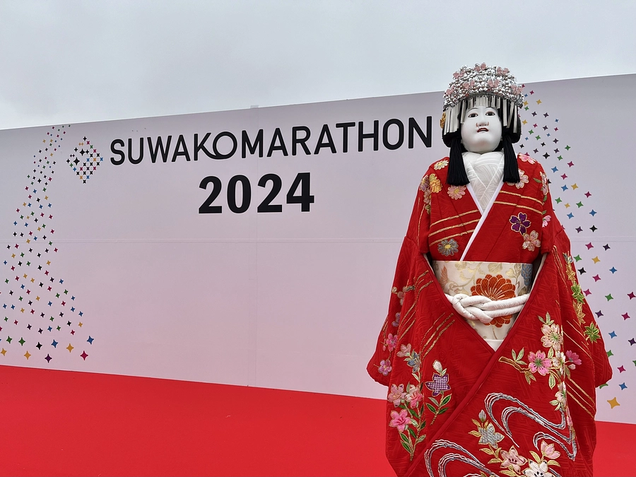 SUWA×文楽2024公演レポート＜番外編＞：諏訪湖マラソンに八重垣姫登場！