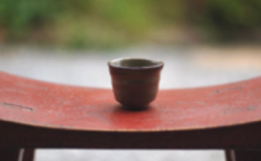 ★定価より1,000円引★櫨ノ谷窯 唐津焼ぐい呑み + コウカ茶付き