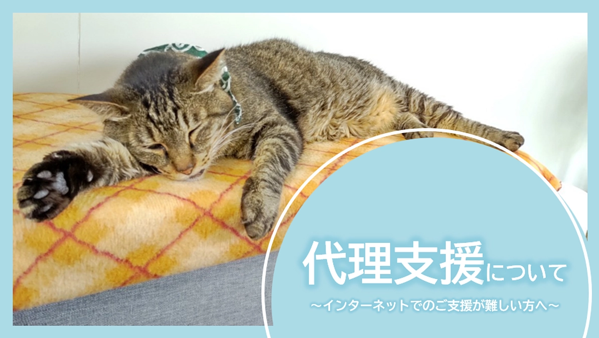 代理支援について 〜インターネットでのご支援が難しい方へ〜