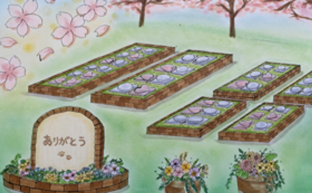ご支援・ガーデン風樹木葬墓（小)（使用期間1年間）+【感謝のお手紙】オリジナルポストカード