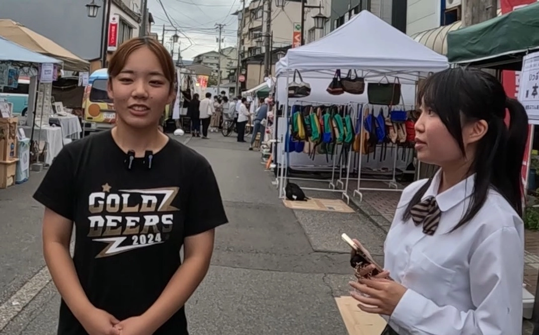 大東文化大學全學應援團が加賀市を訪問✨大聖寺高校放送部が意気込みについてインタビューしました。