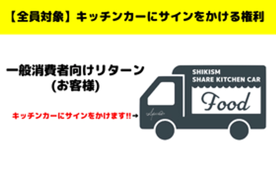 キッチンカーにサインをかける権利