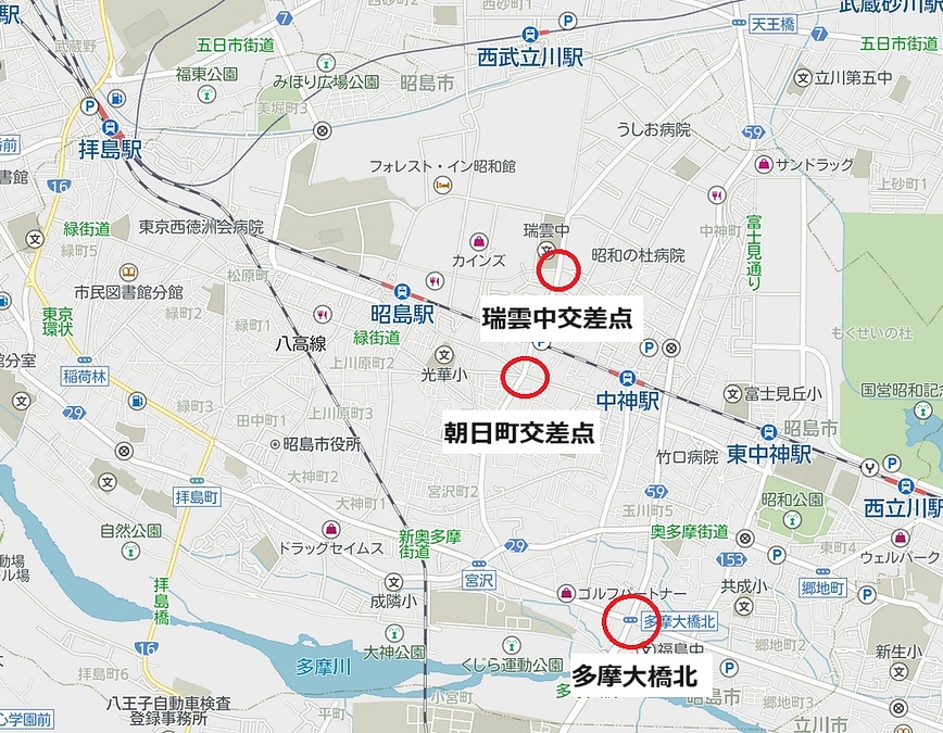 交通量調査の予定（1月23日～28日）
