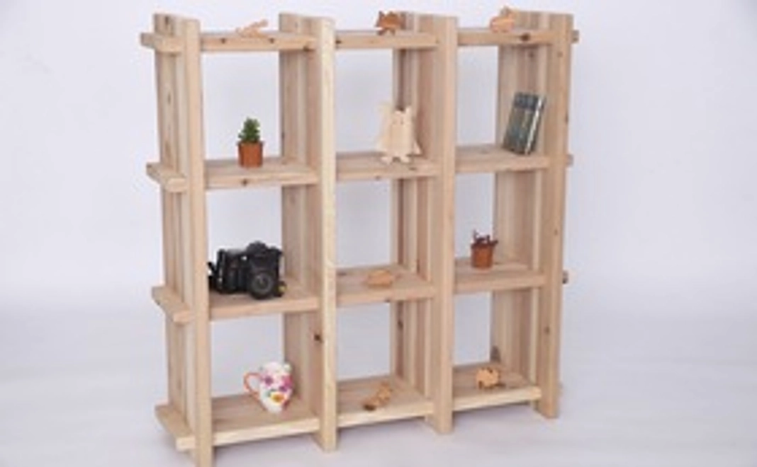 【6点】持ち運びも簡単な組み木家具キット(棚)