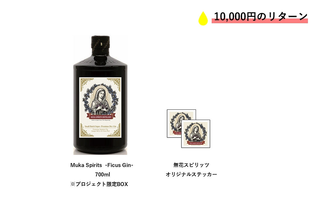 【プロジェクト限定BOX】Ficus Gin 700ml × ステッカーセット