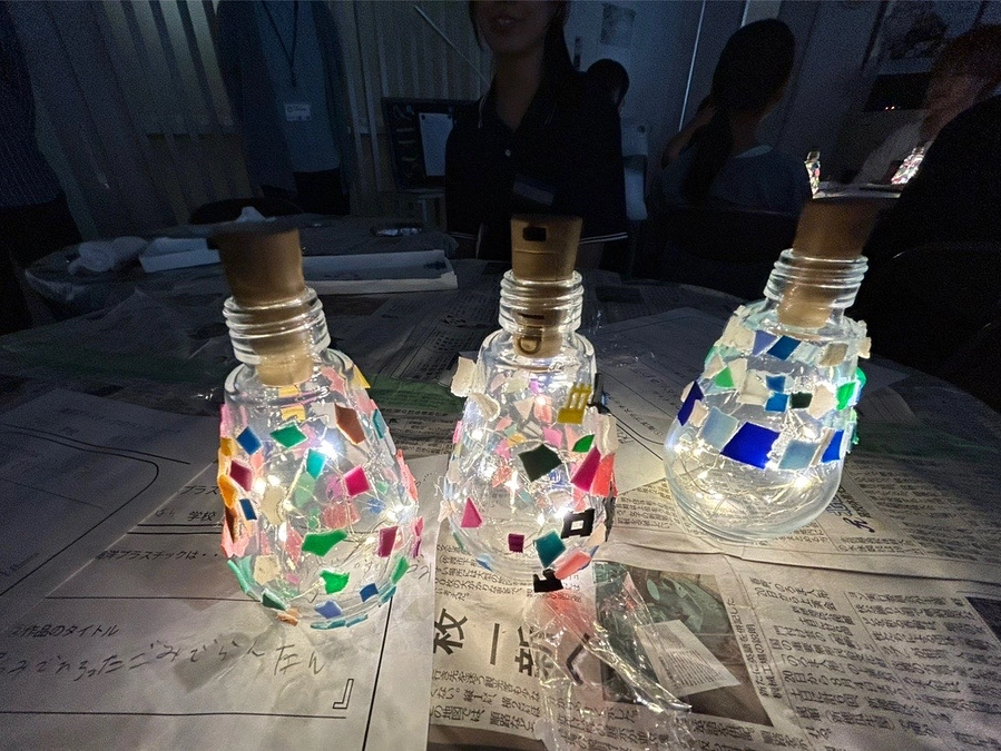 夏スぺ🌻海を想うランプシェード🕯️🌊 —海洋プラスチックでつくる、やさしい光—