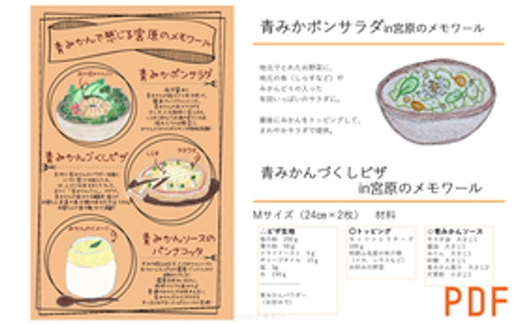 和歌山大学の学生が考案したオリジナル青みかん料理レシピ集！（PDF版）