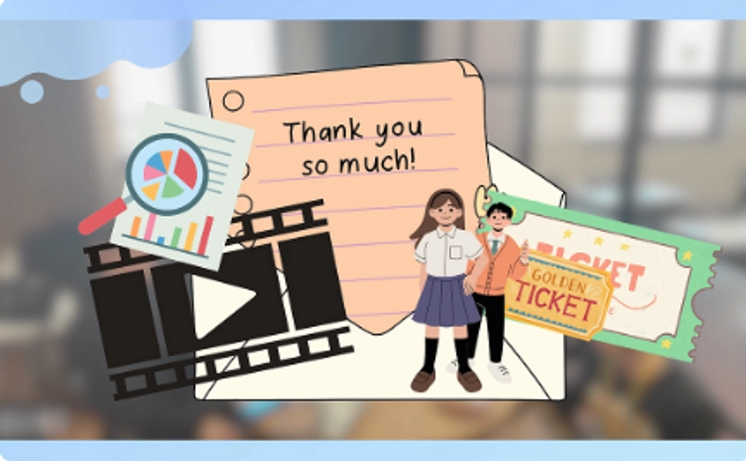感謝のメッセージ　メッセージ動画　体験チケット2種　活動レポート　HPにお名前掲載