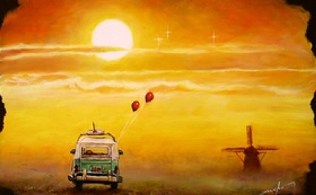 画家・大根田真の物語画集『小さな美術館』贈呈