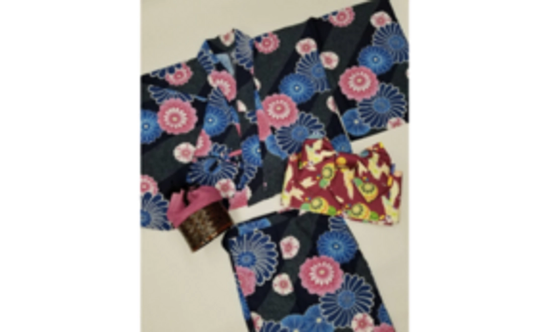【おすすめ！限定30セット】セパレート浴衣＋ワンタッチ浴衣帯＋小物（かばん）セット