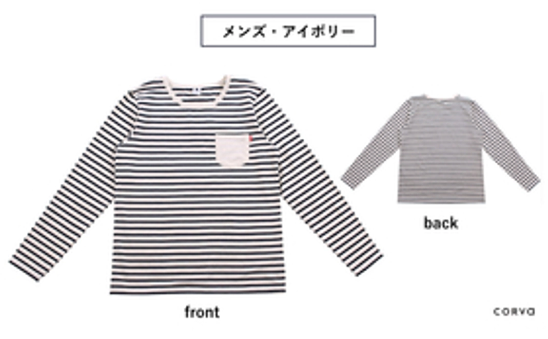 【CORVa】のボーダーロンT ［アイボリー・メンズ・M］