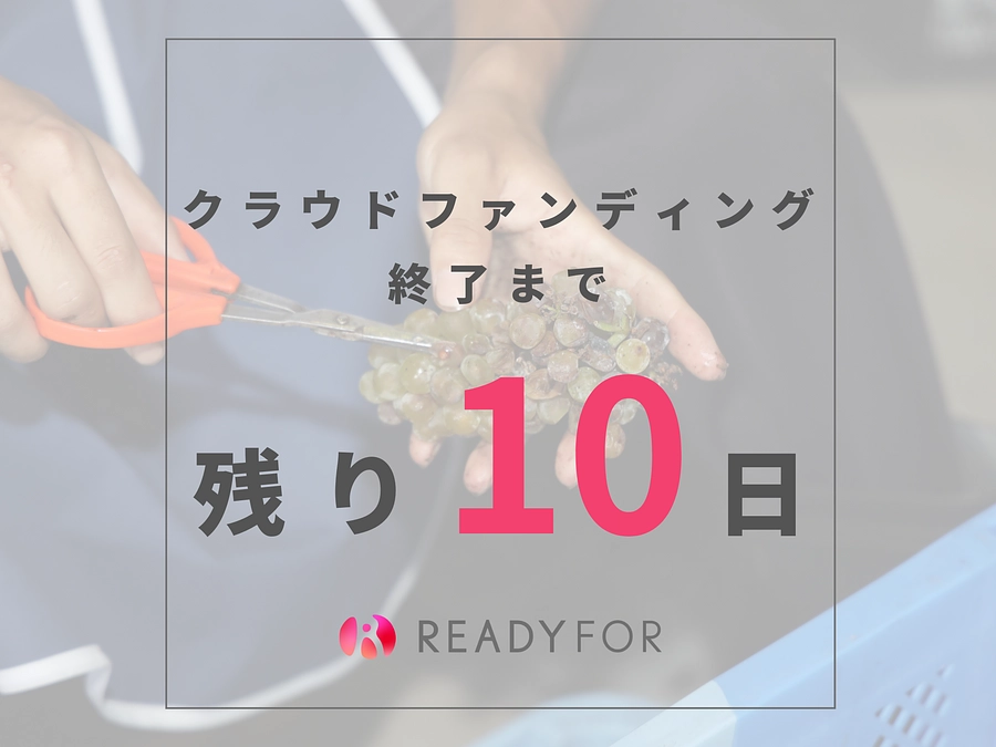 クラウドファンディング終了まで残り10日となりました