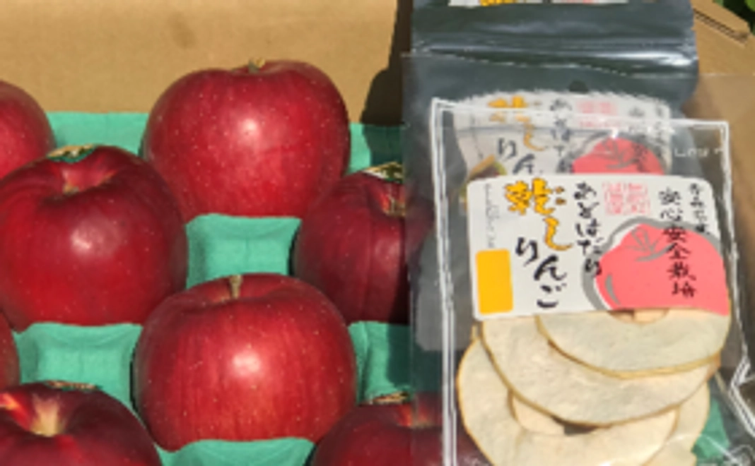 もひかん林檎・特選品　3kgセット　9個入り＋ドライアップル1袋