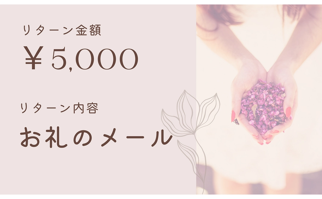 【５千円分】お礼のメール