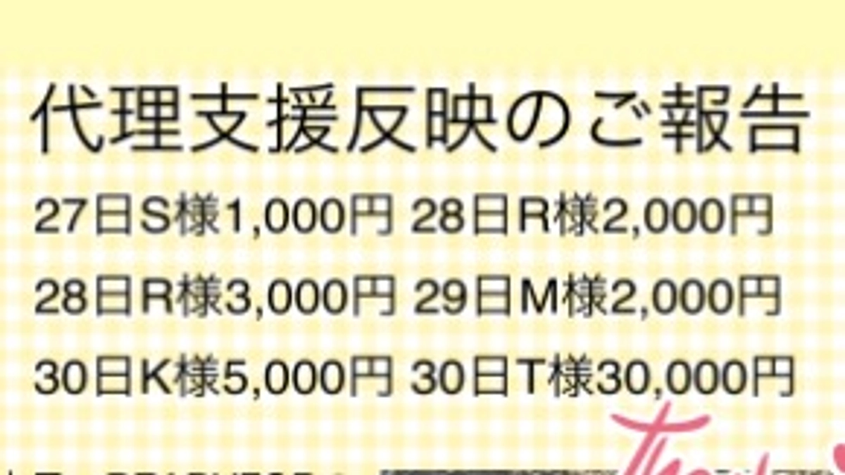 残り3日！代理支援反映報告