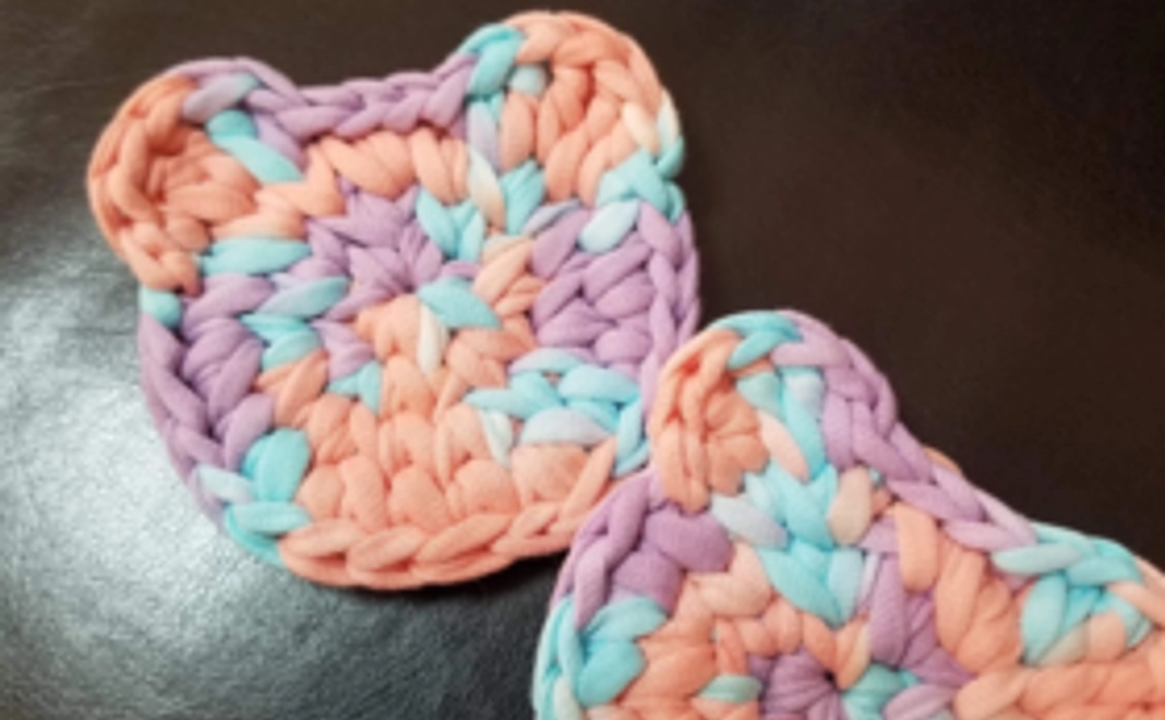 Tシャツヤーン コースター2枚セット