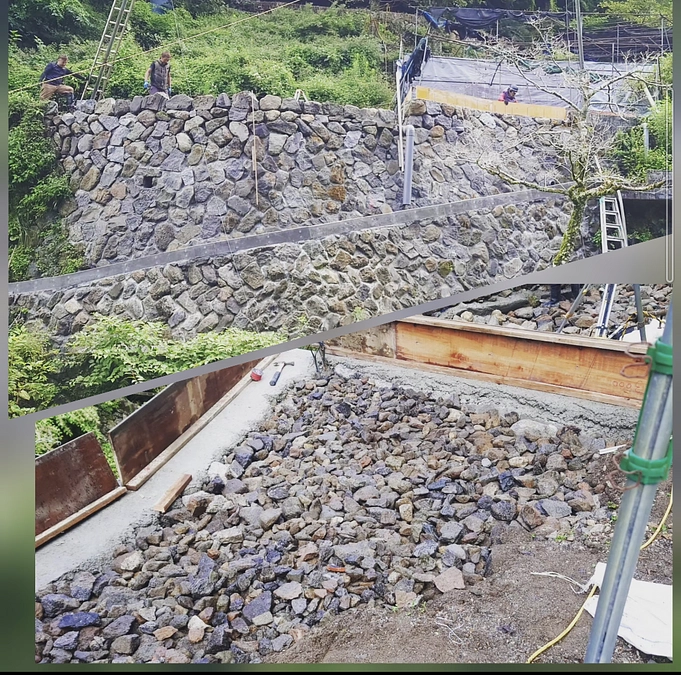 最後の石が積み上がりました