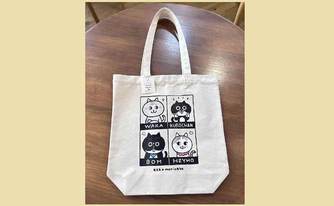 NPO法人もりねこオリジナル もりねこ×eskトートバッグ
