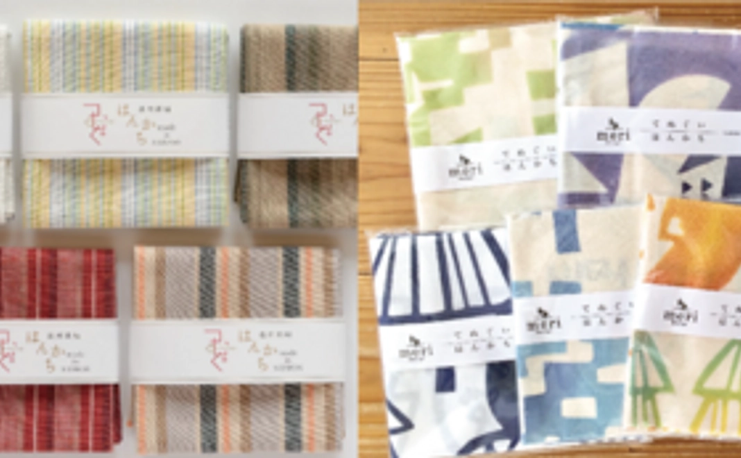 『遠州綿紬のハンカチ』か『てぬぐいハンカチ』とお礼のお手紙