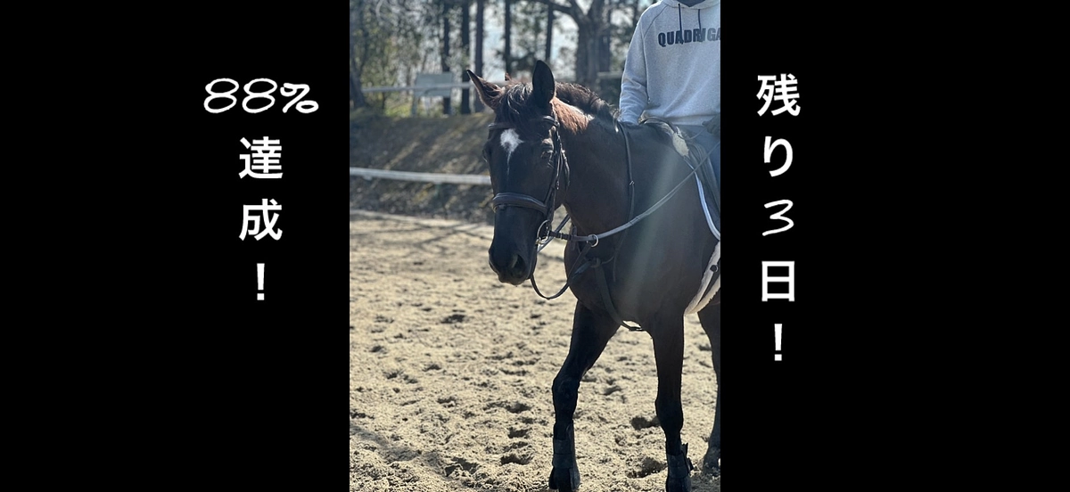 【残り３日！】８８％達成しました！