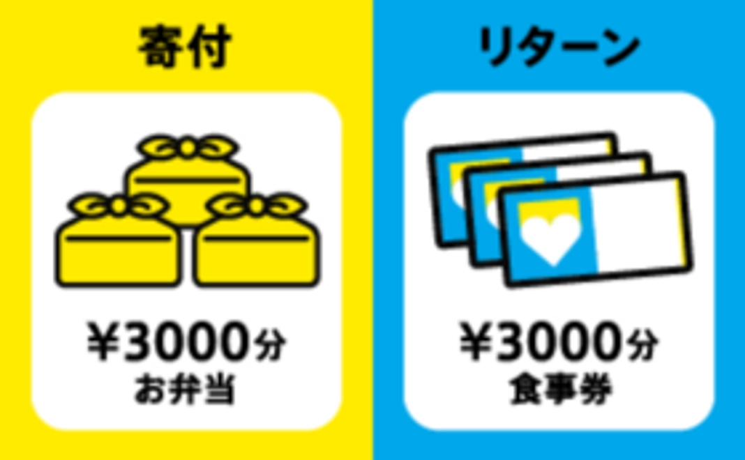 お弁当で応援コース｜3,000円分食事券付