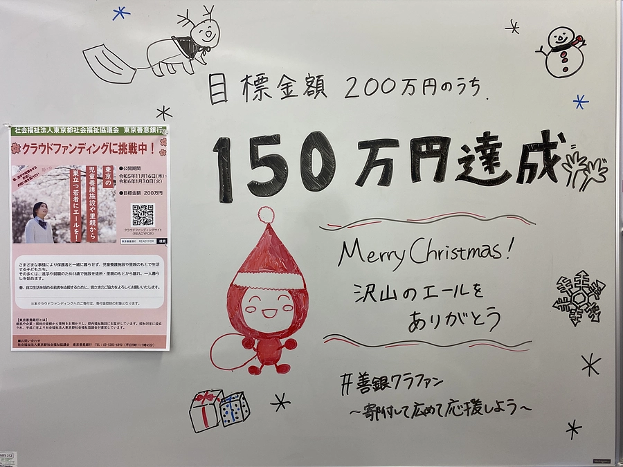 １５０万円達成！ありがとうございます！！