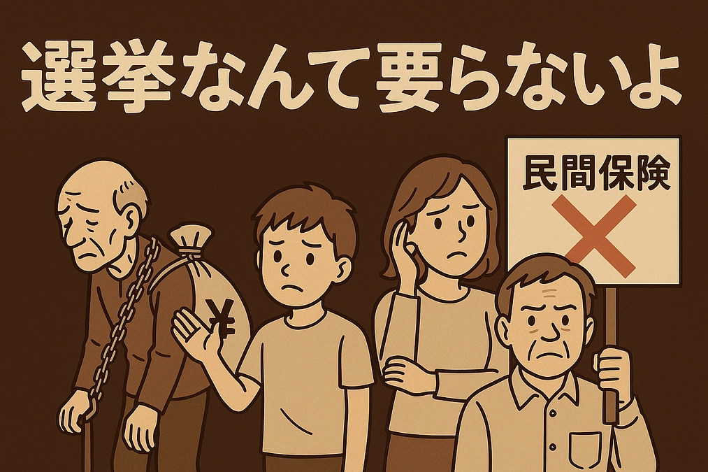 note 毎日投稿25日目：選挙なんて要らないよ その２５（民間保険❓）