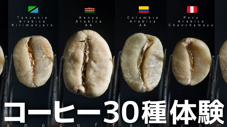 人工知能x家カフェのために焙煎する30種類のコーヒー豆