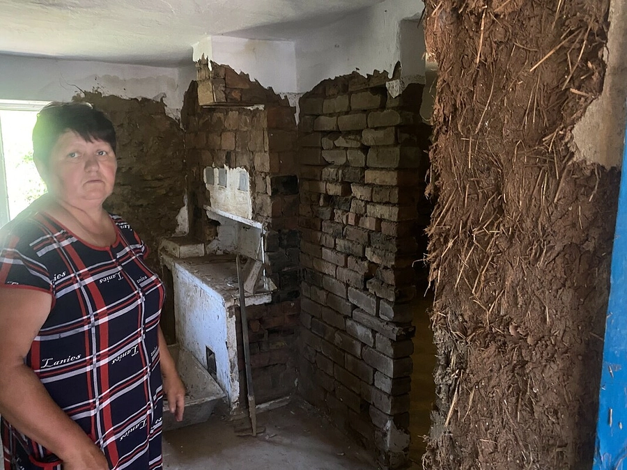 洪水の被害を受けた、ノヴォヴァシリブカ村のAllaさん(60歳)の話