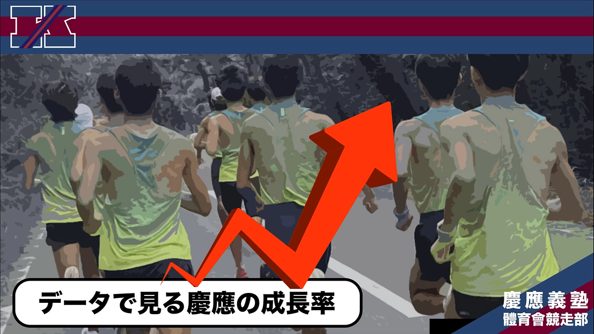「データで見る、慶應長距離の成長率！」