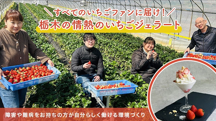 障害福祉サービスの皆で作った栃木・情熱のいちごジェラートを商品化！